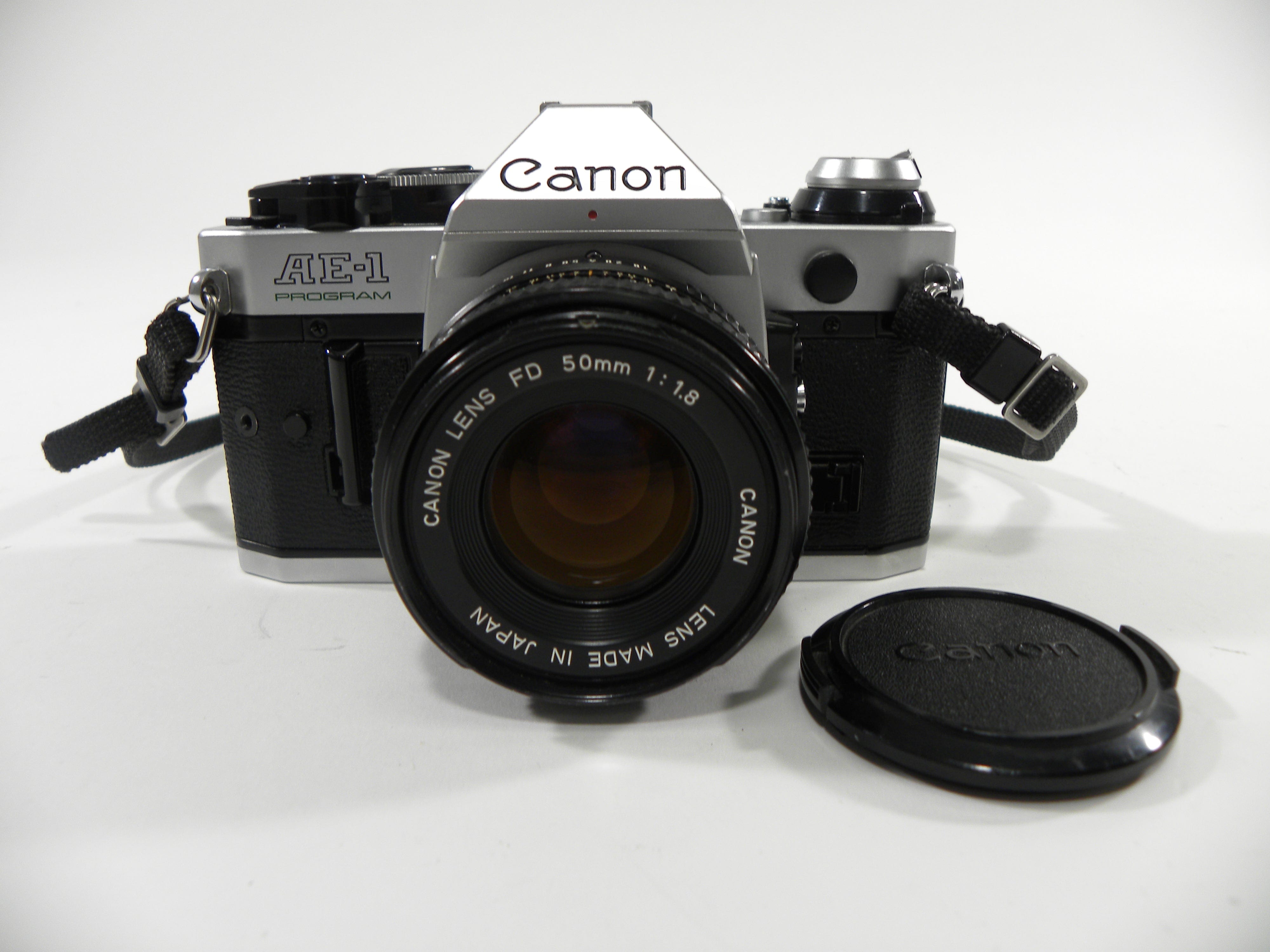 Canon AE-1 Program 35mm Film Camera selling 50mm F1.8 Lens Excellent Working Conditions