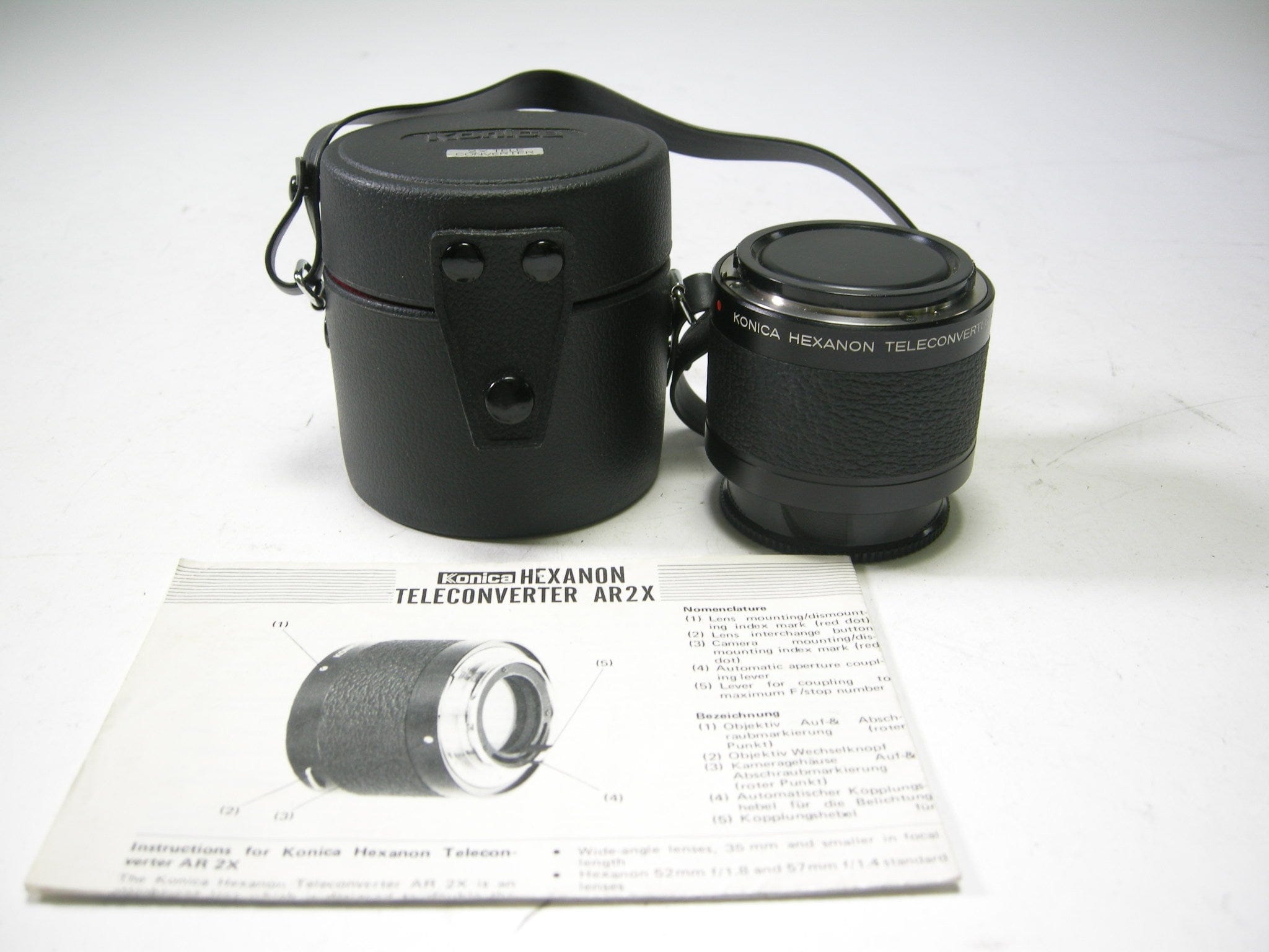 Asanuma Auto Tele Converter 2x Lens for Konica with Original Case Made Asanuma Auto Tele Converter 2x Lens for Konica with Original Case Made