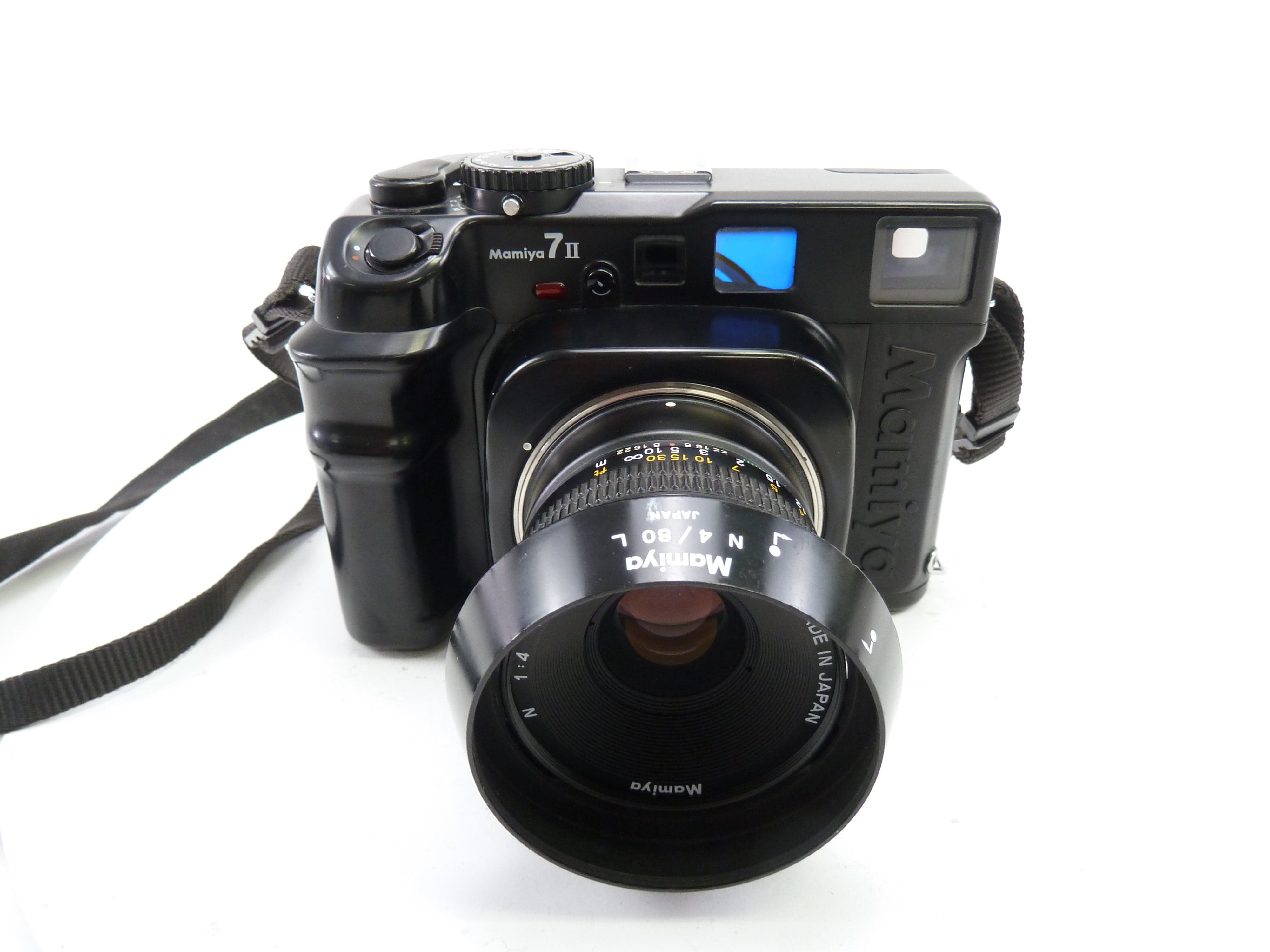 Mamiya II Black Camera Outfit with 80MM F4 Lens and strap