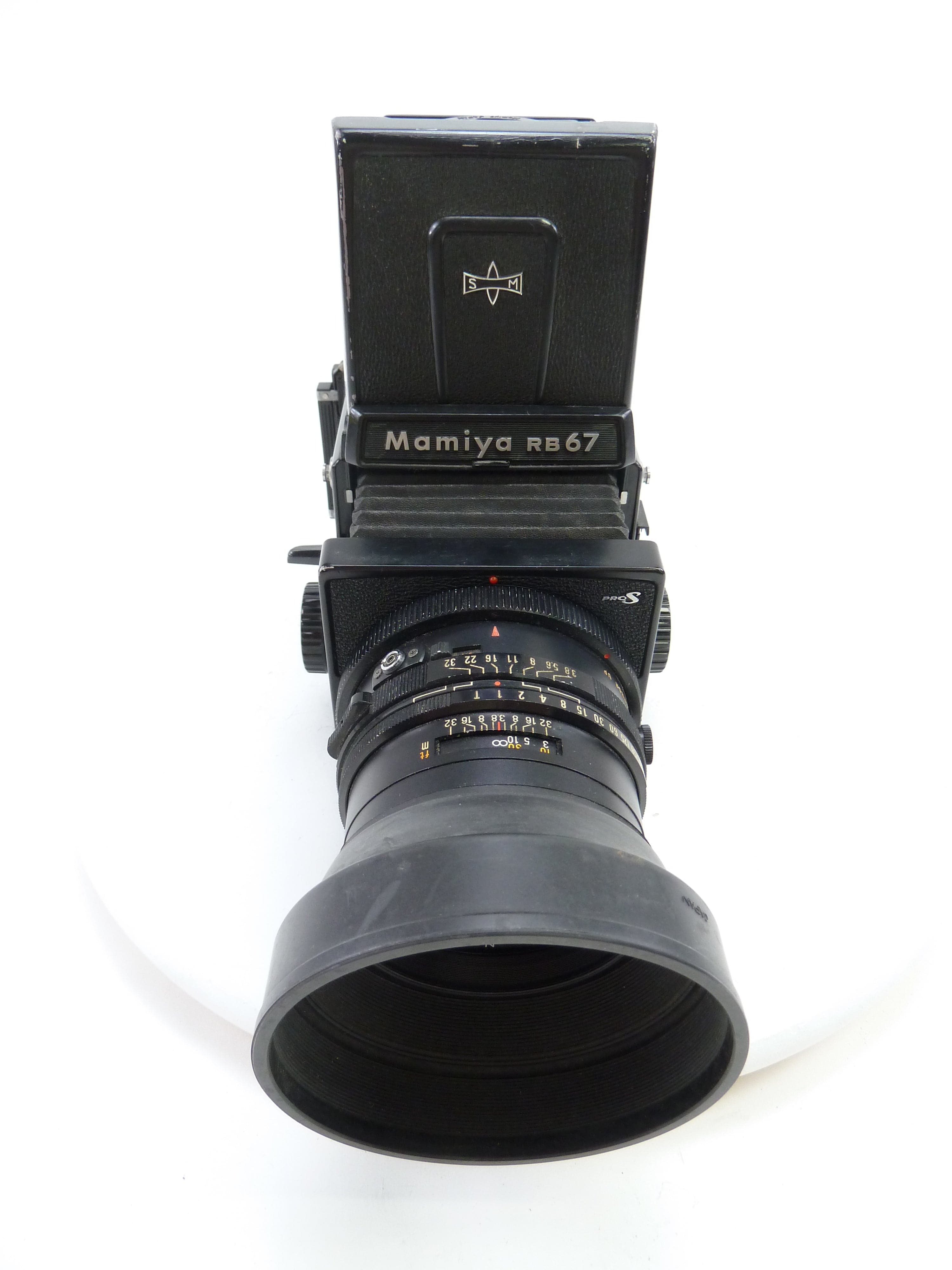 Mamiya RB67 Pro S Outfit with 90MM F3.8 C Lens, Pro S 120 Film Back, and WLF