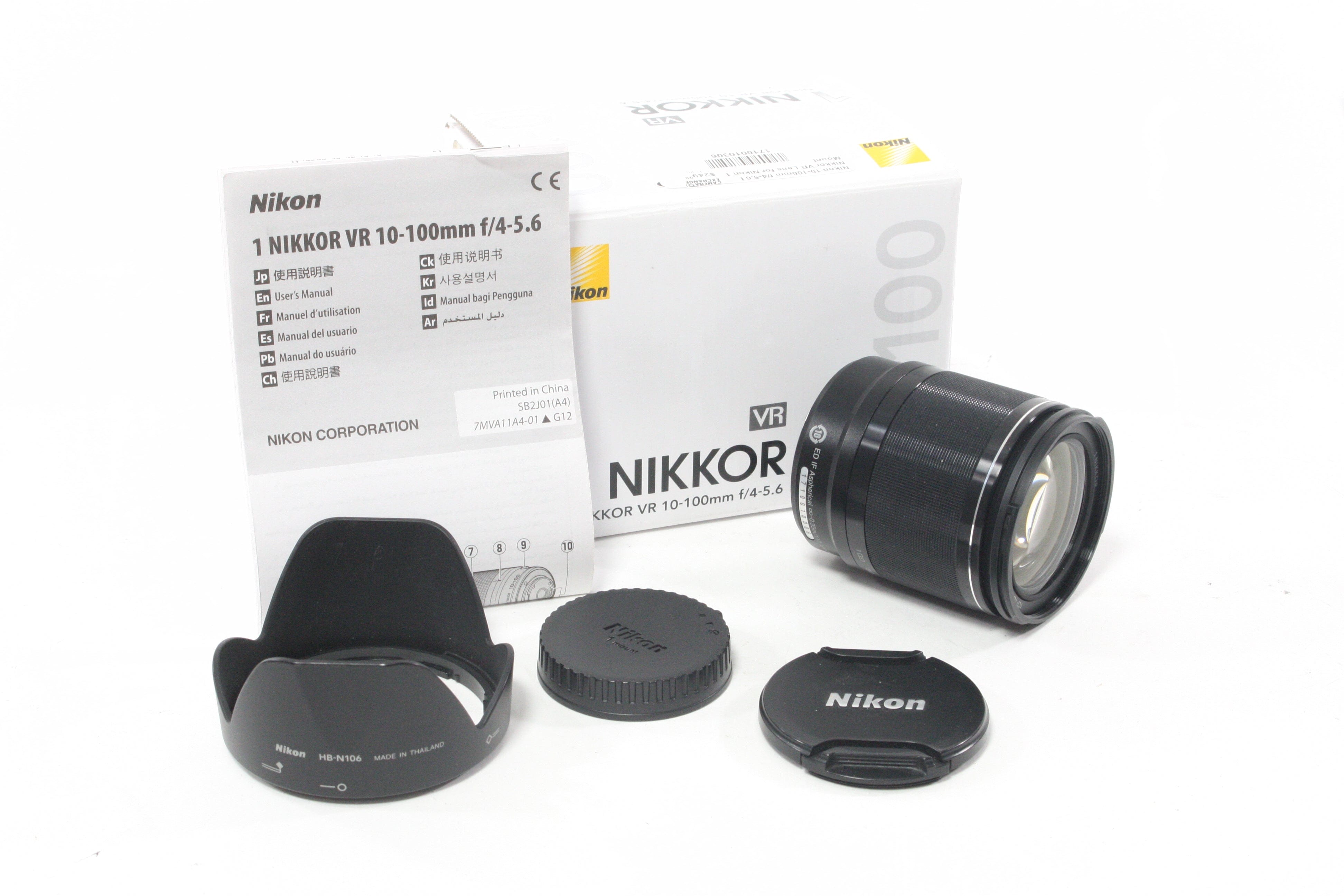 Nikon 10-100mm f/4-5.6 1 Nikkor VR Lens for Nikon 1 Mount – Camera 