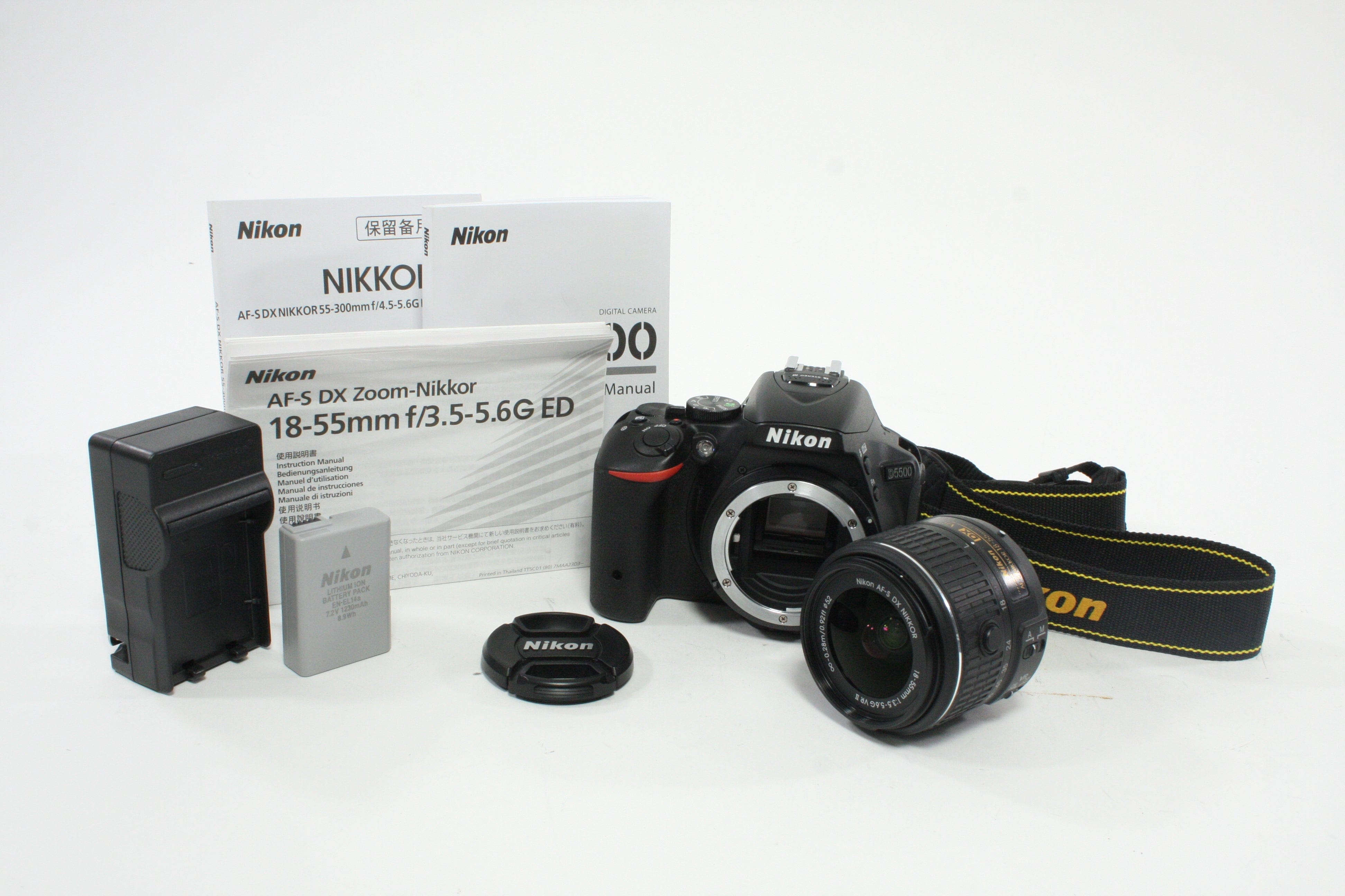 Nikon D5500 DSLR Camera with 18-55mm f/3.5-5.6G II DX VR Lens with 