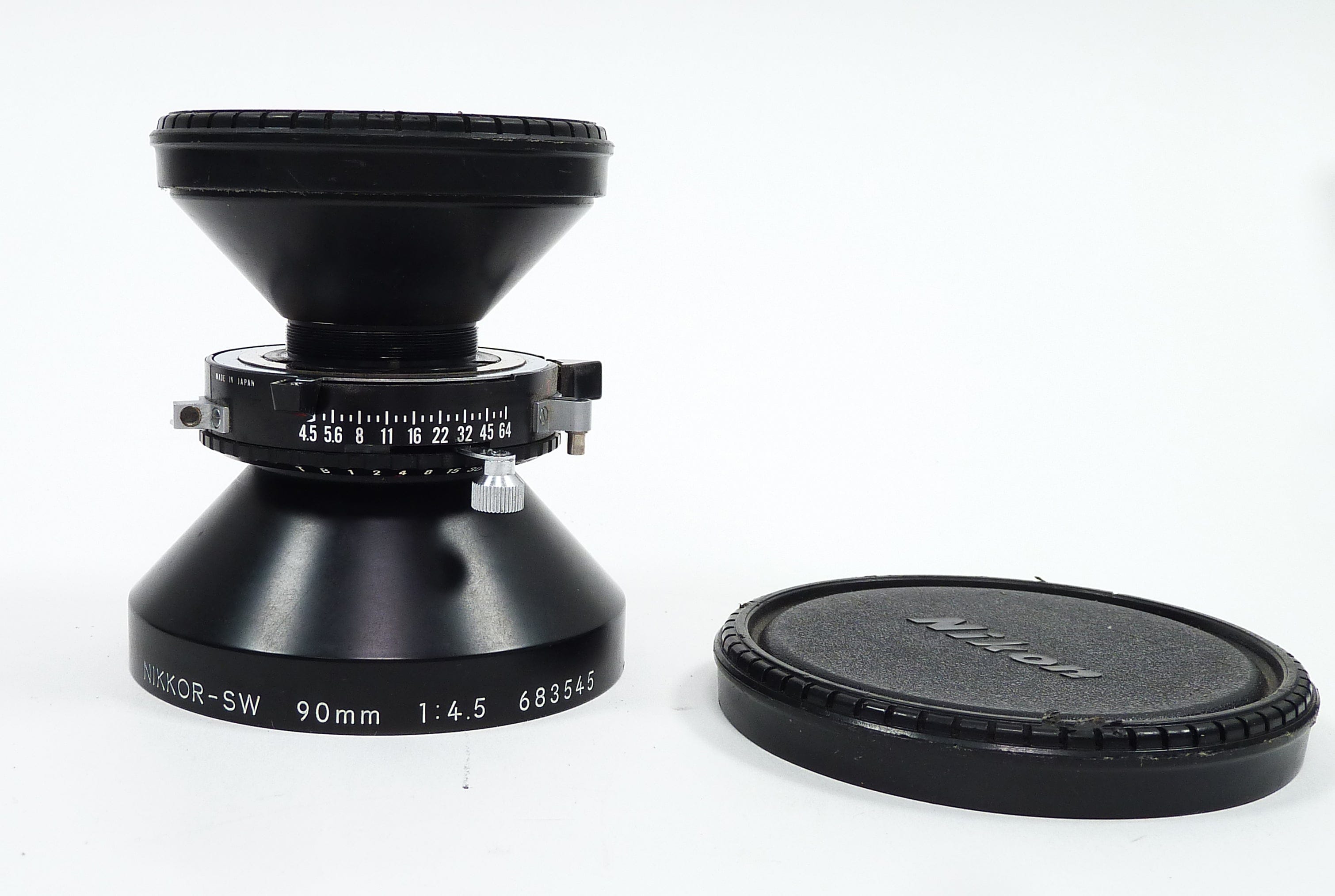 ニコン NIKKOR-SW 90mm F4.5 COPAL 0 凹みボード Nikon Nikkor-SW 90mm F4.5 Lens with Copal 0 Shutter and Board