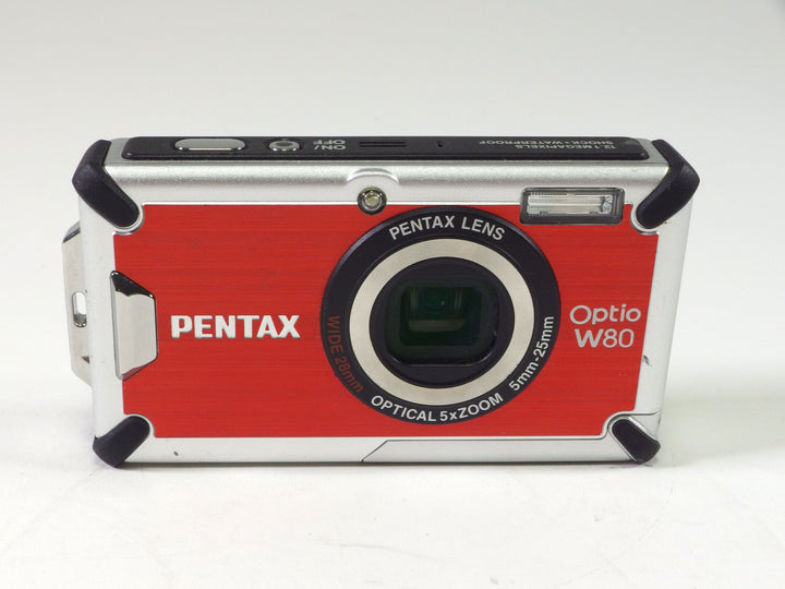 Pentax Optio W80 12MP Digital Camera (Red) Digital Cameras - Digital Point and Shoot Cameras Pentax 4612171