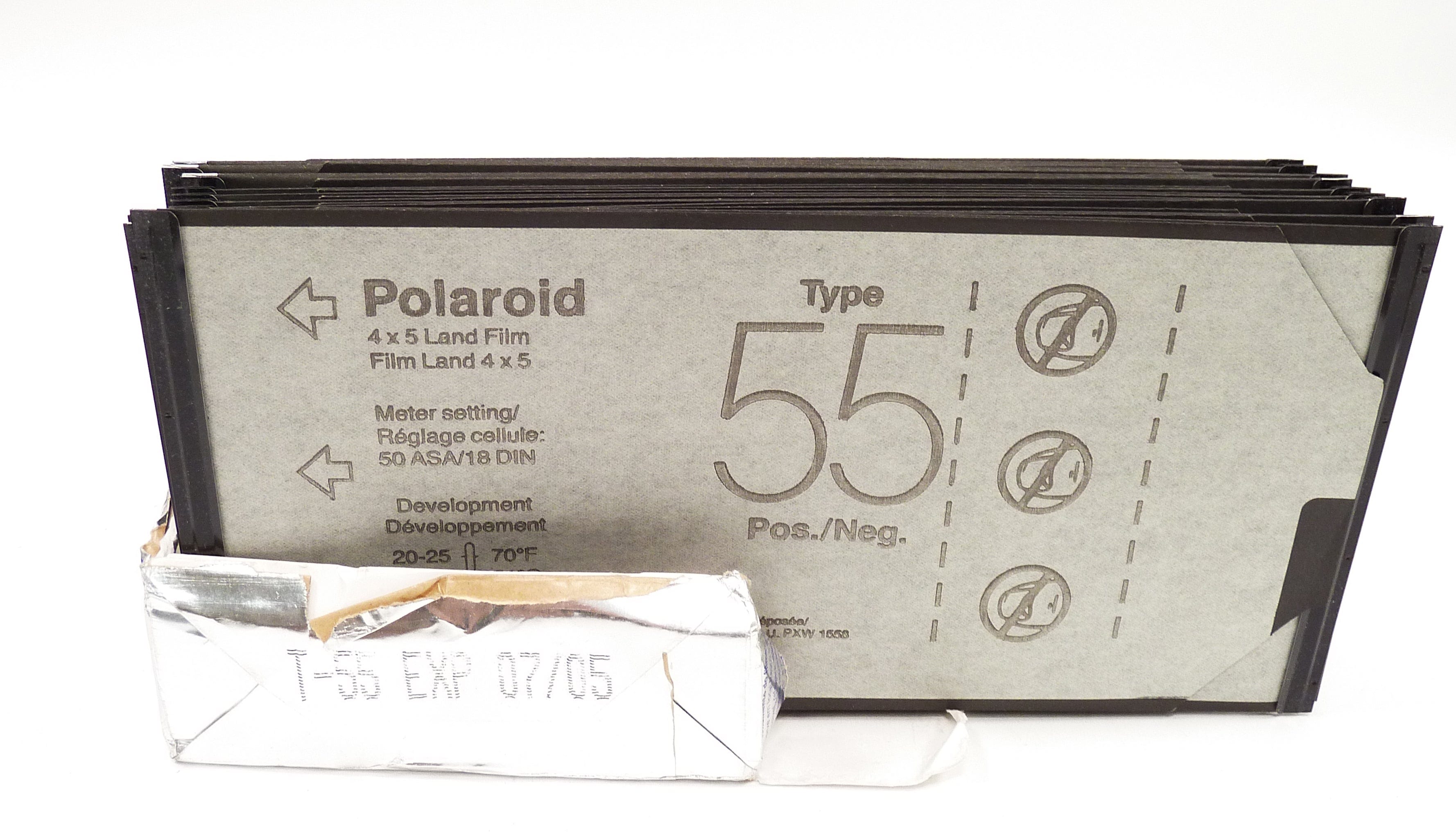 Polaroid Type 55 Positive/Negative 4x5 Film 20 Sheets - Expired 7
