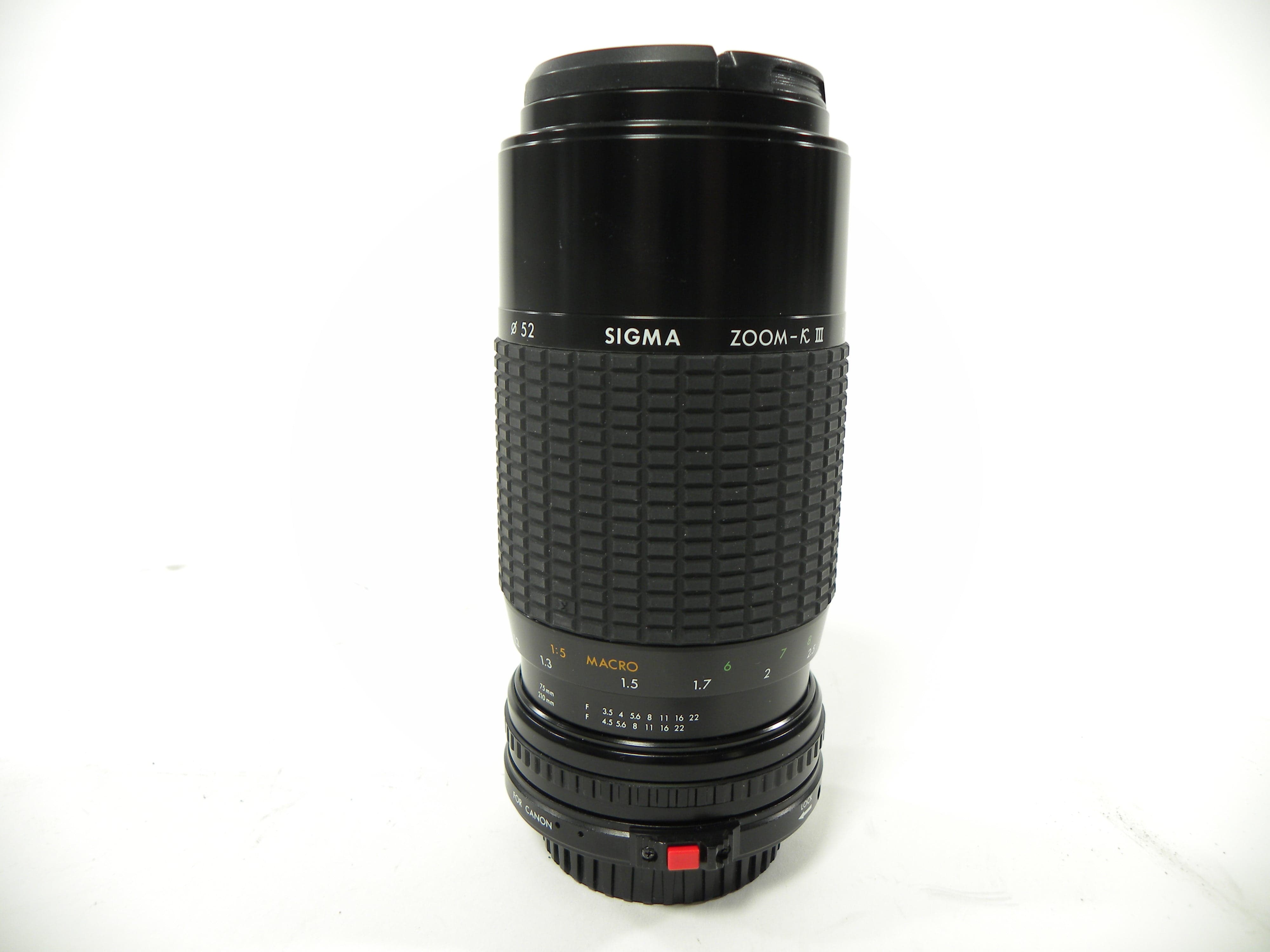 Sigma Zoom K-111 75-210mm f3.5-4.5 Canon FD Mount – Camera Exchange