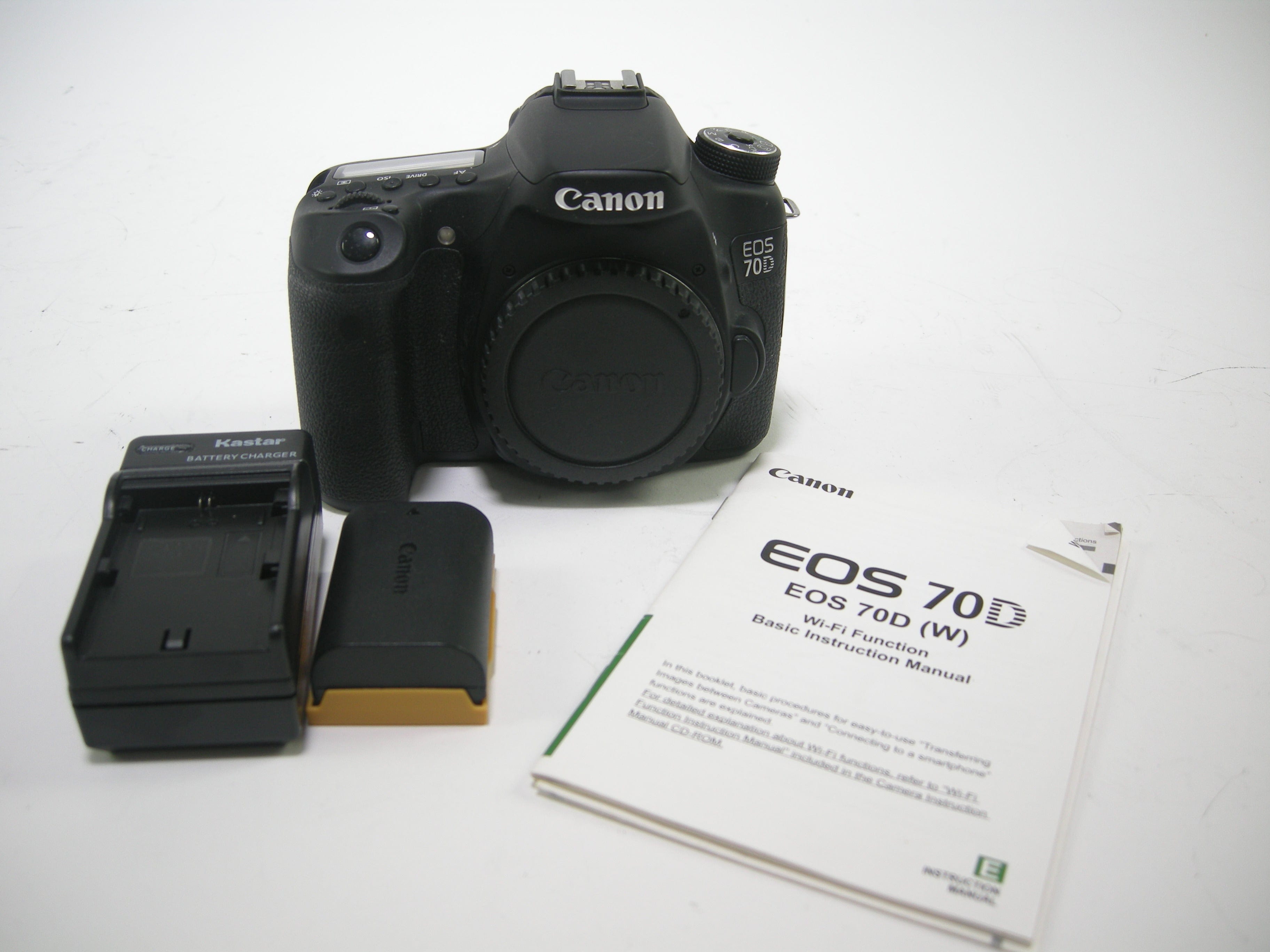 Canon EOS 70D 20.2mp Digital SLR Body Only shutter #1800