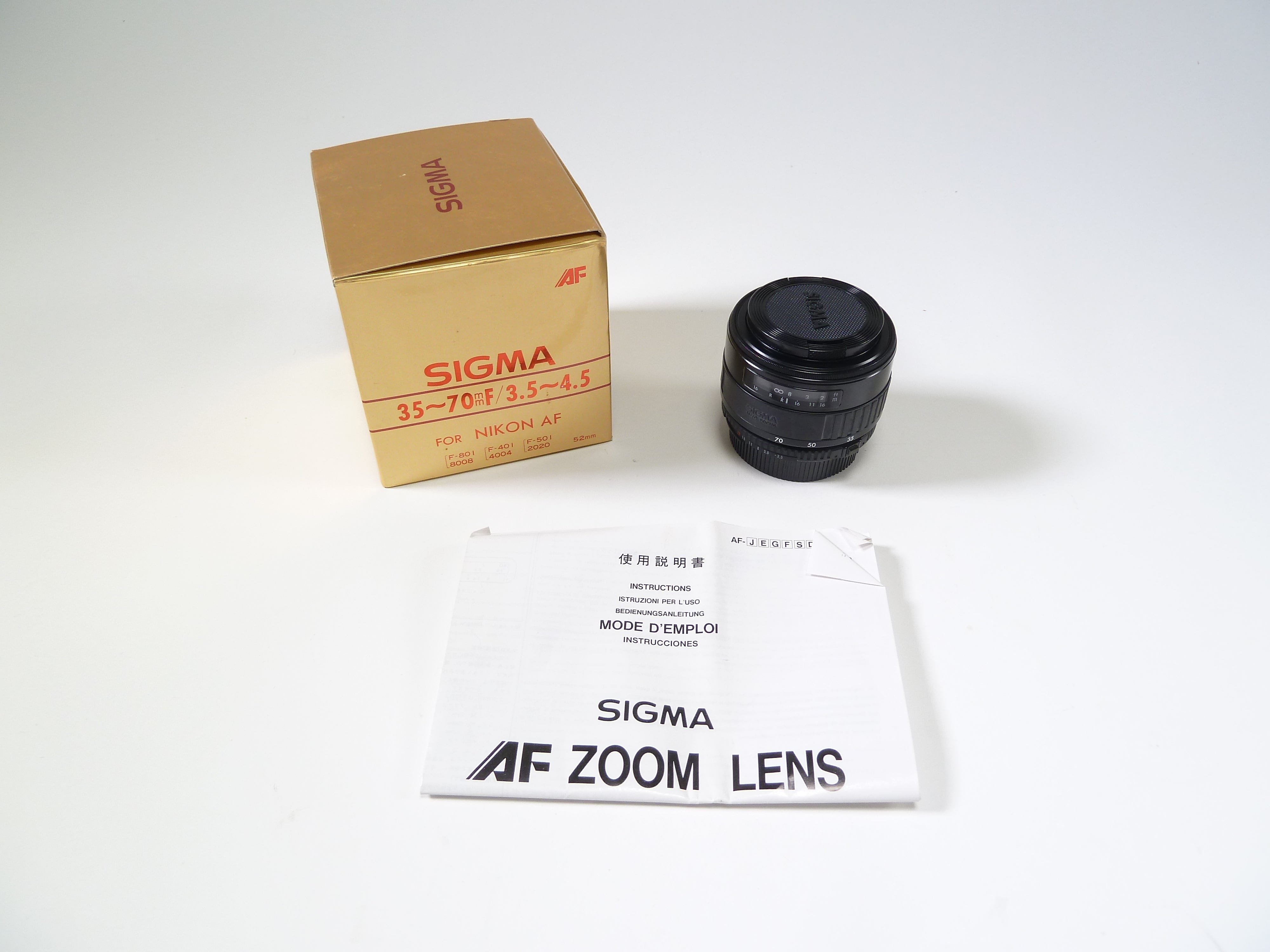 Objectif Sigma Zoom 35-70 Mm F/2.8 - Monture Canon FD, Manuel, Bel état