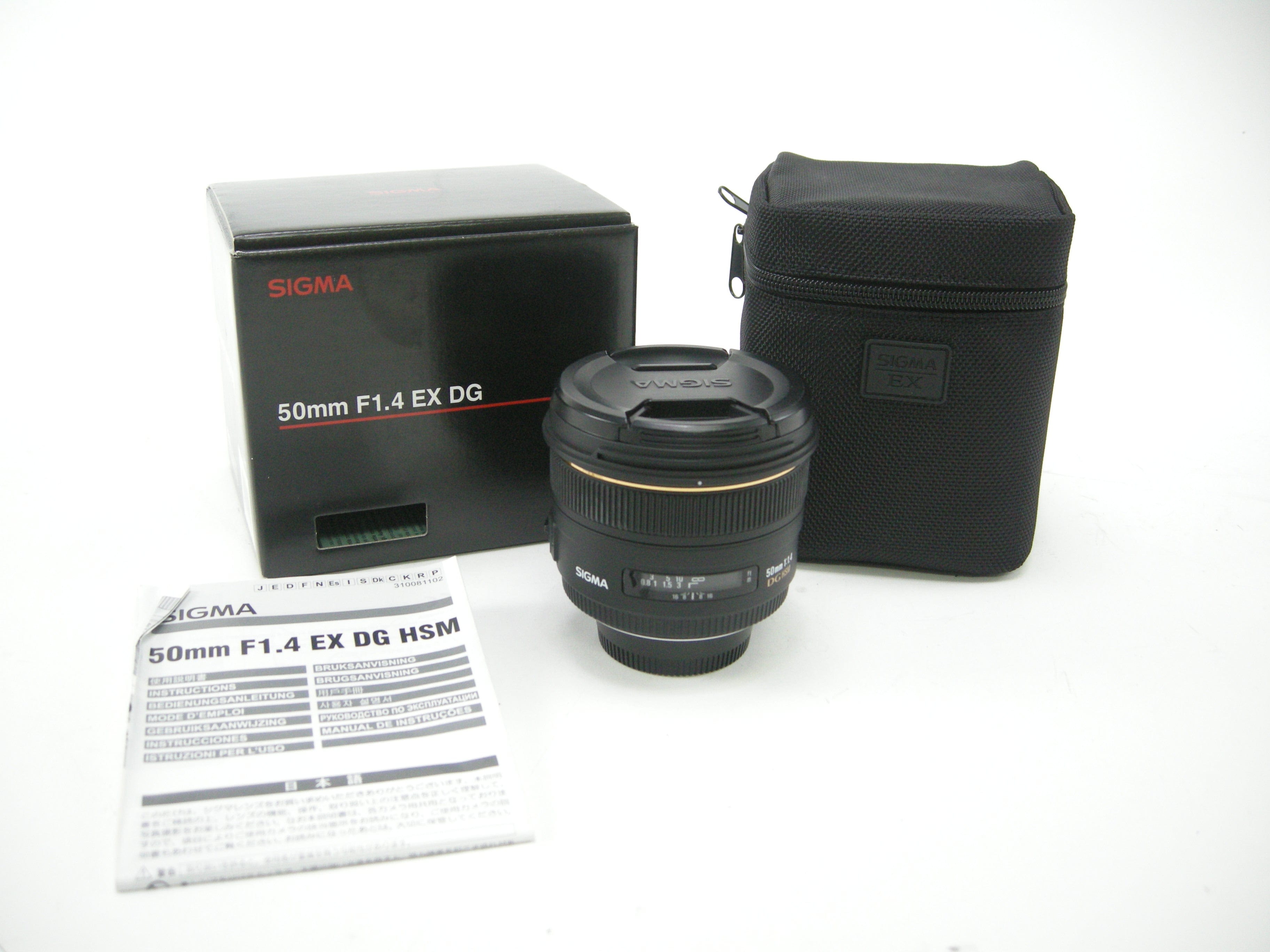 Sigma EX DG HSM 50mm f/1.4 Nikon Mount lens