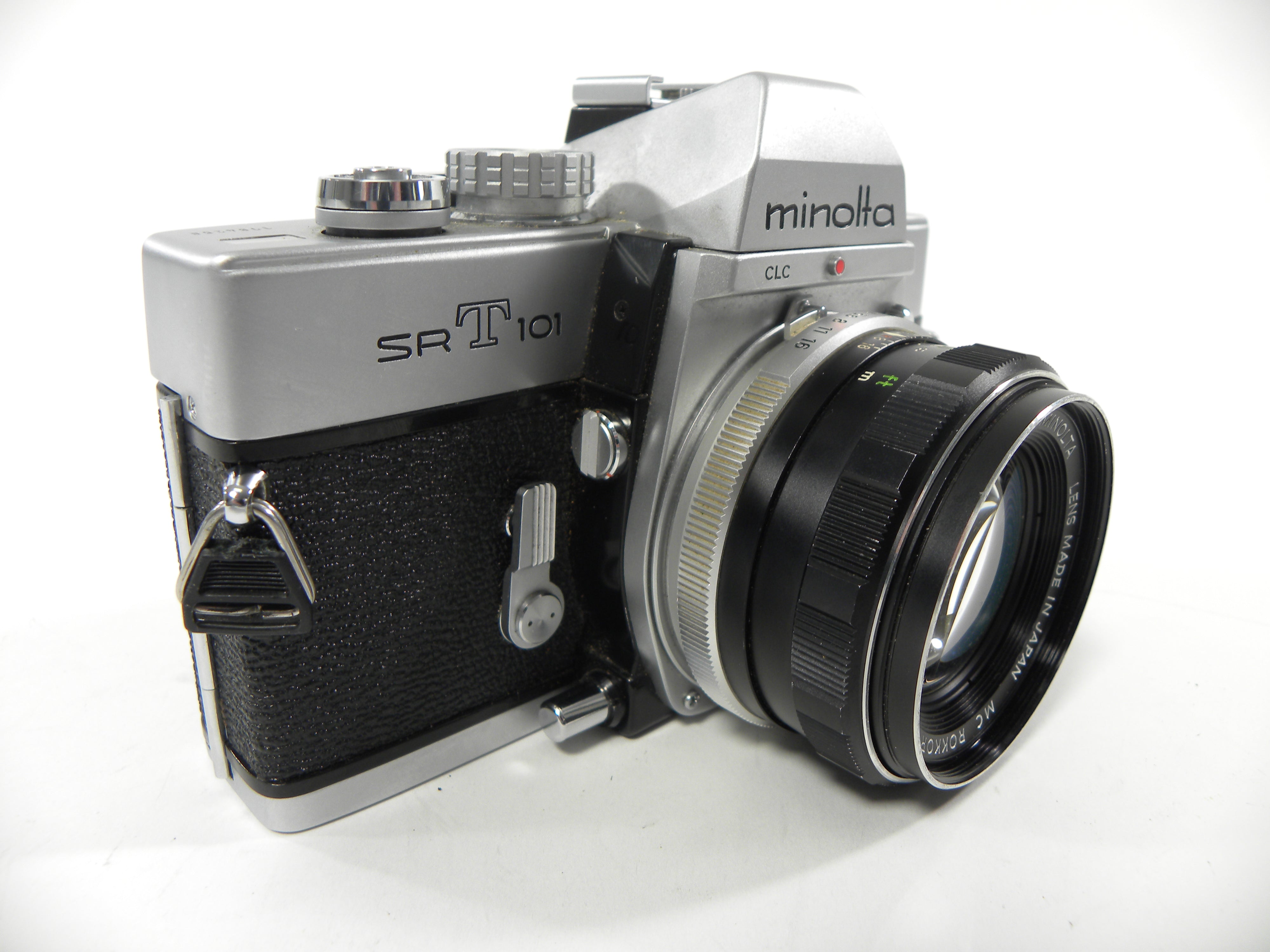 Minolta SRT 101 35mm SLR w/ Rokkor-PF MC 55mm f1.7 – Camera Exchange