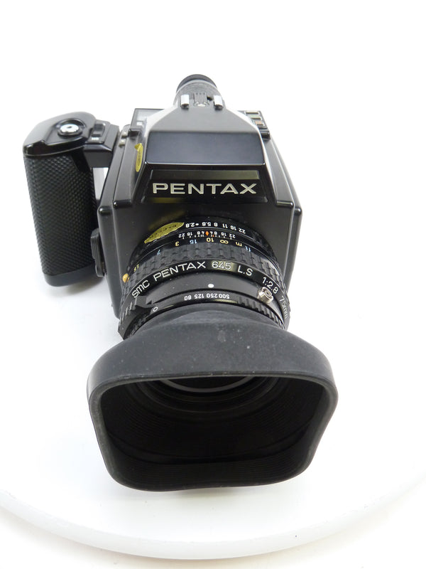 Pentax 645 Camera Outfit with 75MM F2.8 Leaf Shutter Lens and 220 Film Back