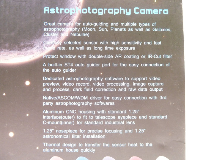 Astromania SGCMOS Astrophotography Camera Untested AS-IS Telescopes and Accessories Astromania 0011538ZM7