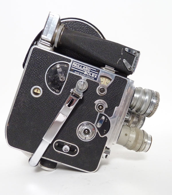 Bolex H-16-F25 16mm Movie Camera with 2 Lenses