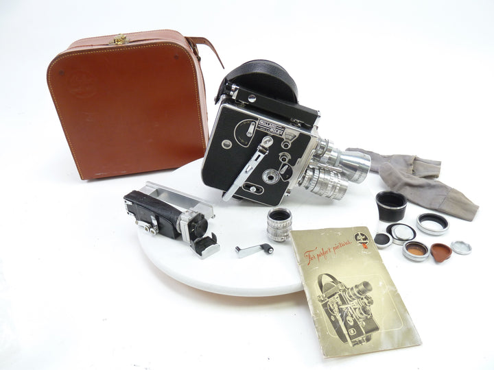 Bolex 16H 16MM Movie Camera Outfit  with 4 lenses and case Movie Cameras and Accessories Bolex 8162337