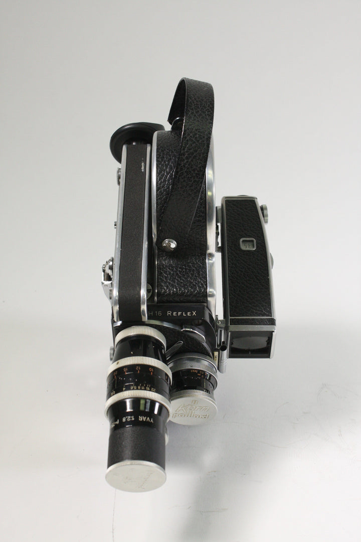 Bolex H16 Reflex Camera with Yvar 75MM f2.8, Switar 16MM f2.8, and Pizar 25mm f1.8 Vintage and Collectable Bolex 130889