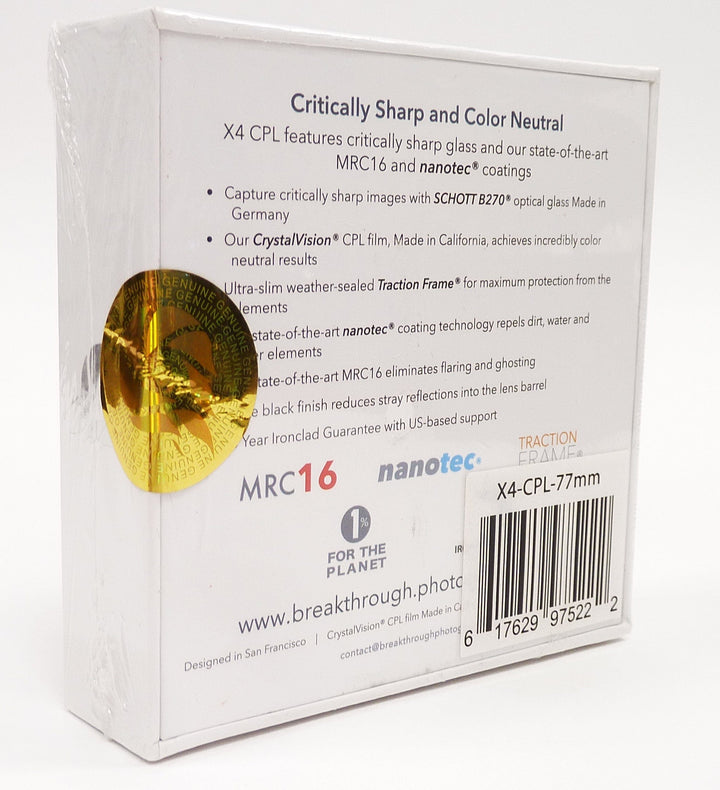 Breakthrough Polarizer Breakthrough Photography X4 Circular