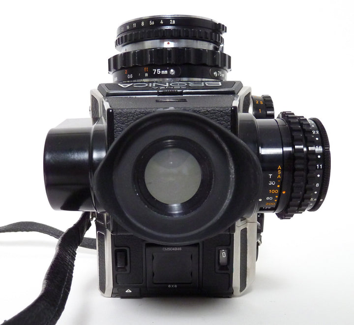 Bronica EC with EC TTL Metered Finder- Magazine- Nikkor-P 75mm F2.8 Medium Format Equipment - Medium Format Cameras - Medium Format 6x6 Cameras Bronica CB304351