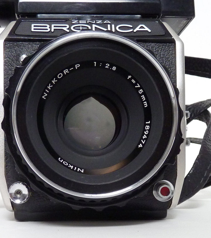 Bronica EC with EC TTL Metered Finder- Magazine- Nikkor-P 75mm F2.8 Medium Format Equipment - Medium Format Cameras - Medium Format 6x6 Cameras Bronica CB304351