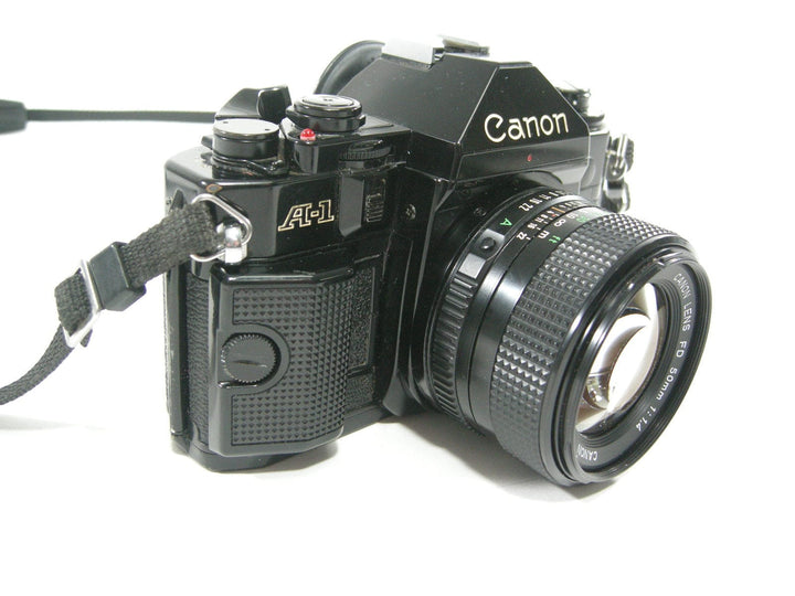 Canon A-1 35mm SLR camera (Black) w/FD 50mm f1.4 lens 35mm Film Cameras - 35mm SLR Cameras - 35mm SLR Student Cameras Canon 1546803