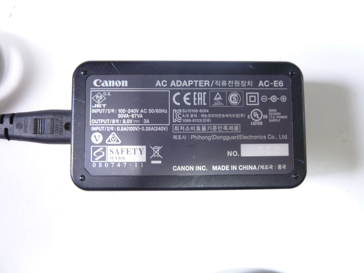 Canon AC-E6 With DR-E6 Coupler Battery Cables Canon 110923359