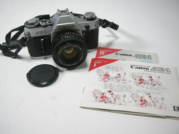 Canon AE-1 35mm SLR camera w/50mm f1.8 35mm Film Cameras - 35mm SLR Cameras - 35mm SLR Student Cameras Canon 4042736