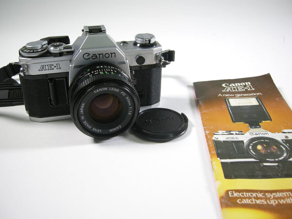 Canon AE-1 35mm SLR camera w/FD 50mm f1.8 35mm Film Cameras - 35mm SLR Cameras - 35mm SLR Student Cameras Canon 258128