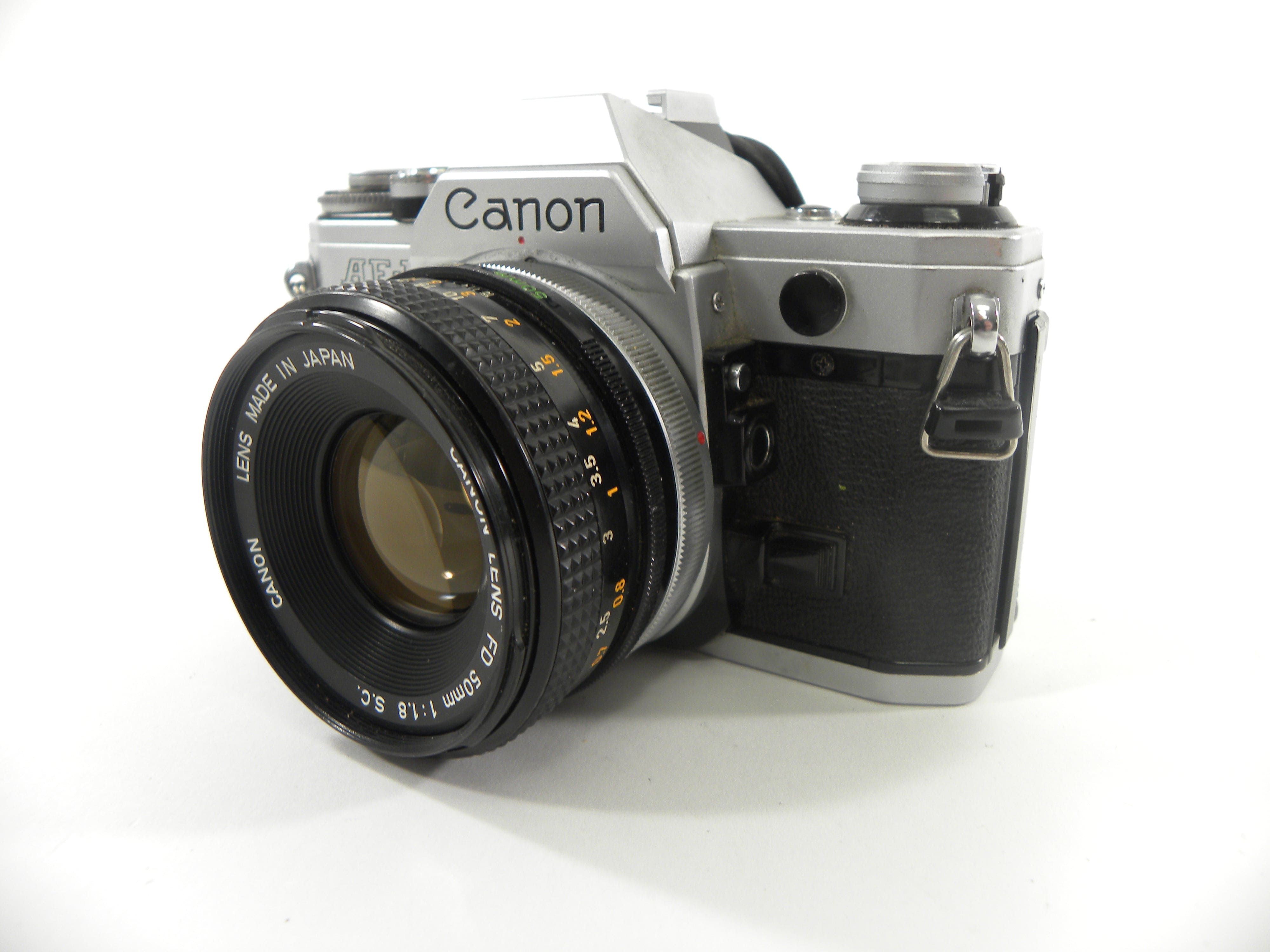 Canon AE-1 35mm SLR Camera with a FD 50mm f1.8 S.C. – Camera Exchange