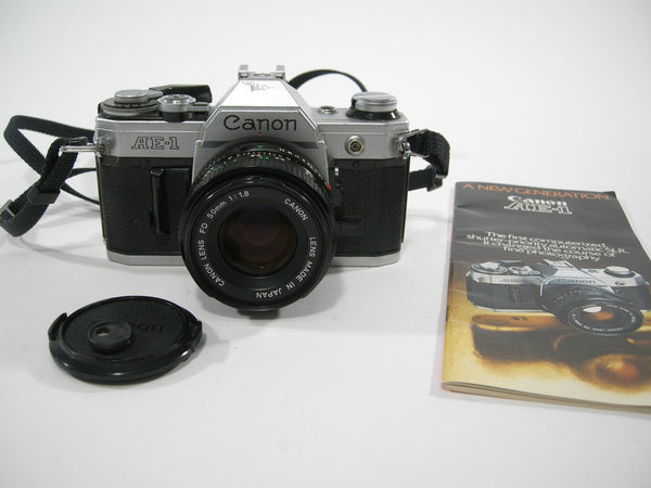 Canon AE-1 35mm SLR w/FD 50mm f1.8 35mm Film Cameras - 35mm SLR Cameras - 35mm SLR Student Cameras Canon 4655781