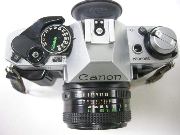 Canon AE-1 Program 35mm SLR camera w/FD 50mm f1.8 35mm Film Cameras - 35mm SLR Cameras - 35mm SLR Student Cameras Canon 3869024