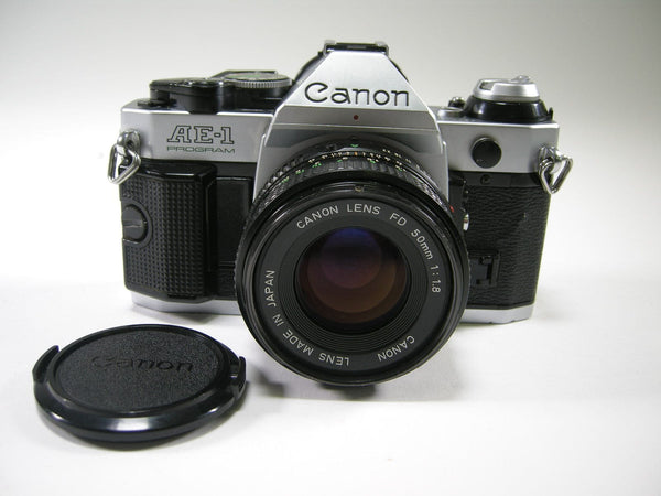 Canon AE-1 Program 35mm SLR w/FD 50mm f1.8 35mm Film Cameras - 35mm SLR Cameras - 35mm SLR Student Cameras Canon 1380921