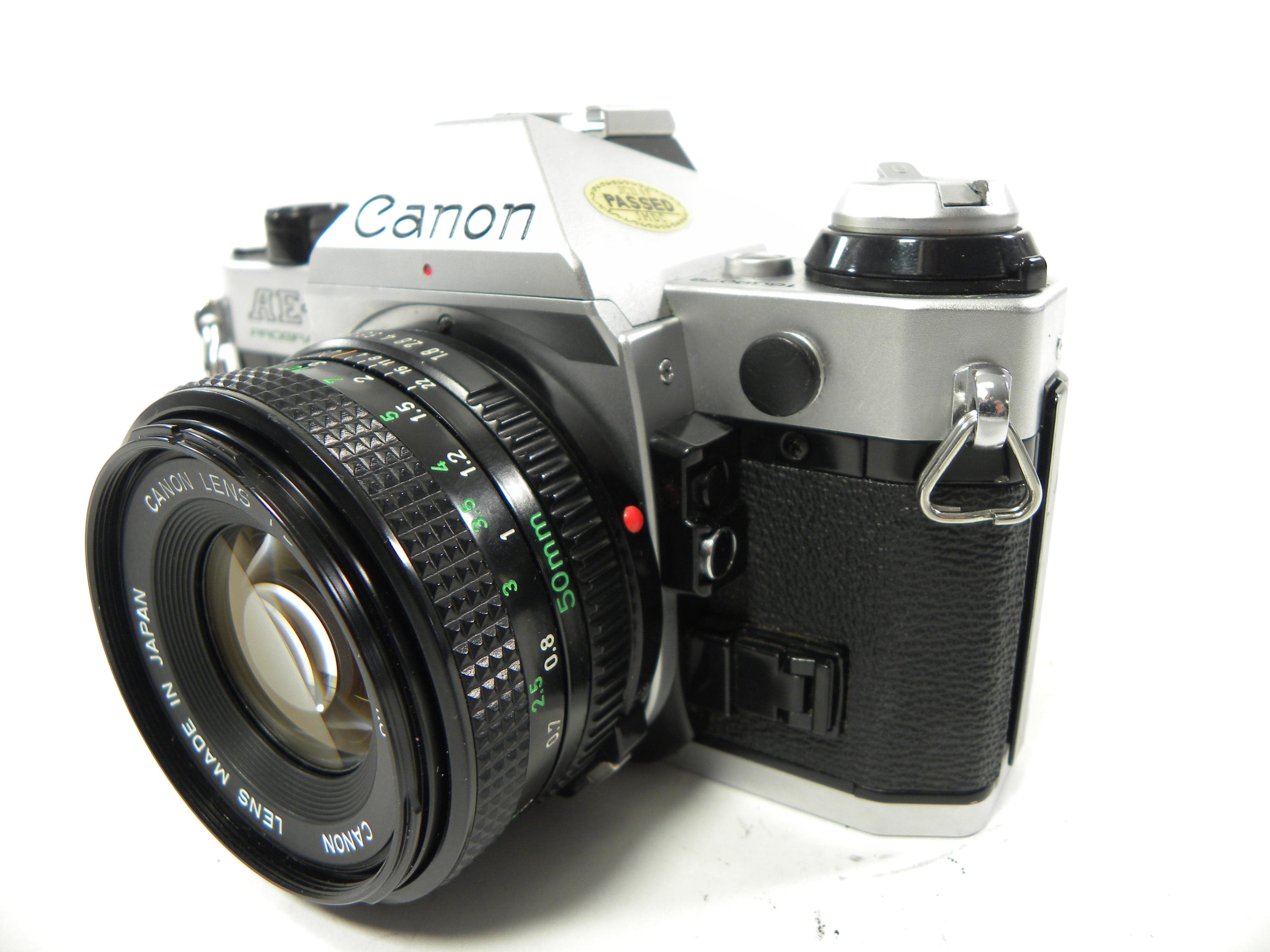 Canon AE-1 Program 35mm SLR Camera with a 50mm f/1.8 FD Lens