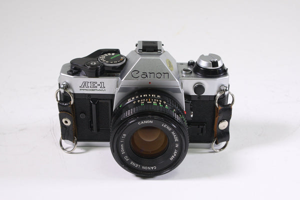 Canon AE-1 Program w/50mm f/1.8 FD 35mm Film Cameras - 35mm SLR Cameras - 35mm SLR Student Cameras Canon 3288576