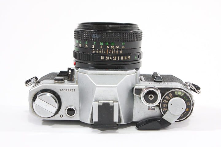 Canon AE-1 w/50mm F1.8 Lens (Chrome) 35mm Film Cameras - 35mm SLR Cameras - 35mm SLR Student Cameras Canon 1416821