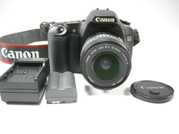 Canon EOS 30D 8.2mp Digital SLR w/EF-S 18-55 f3.5-5.6 II Digital Cameras - Digital SLR Cameras Canon 0420307024