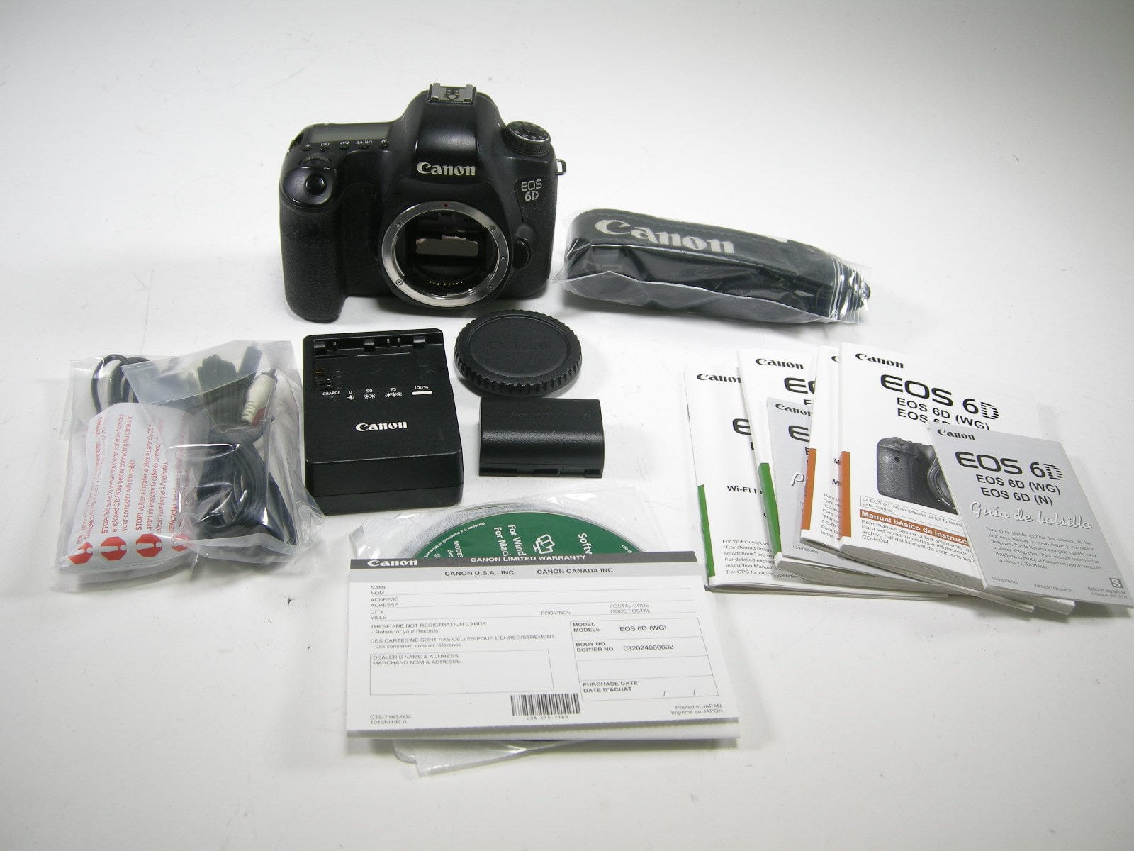 Canon EOS 6D 20.2MP Full Frame DSLR Camera Body -Clean in Box-