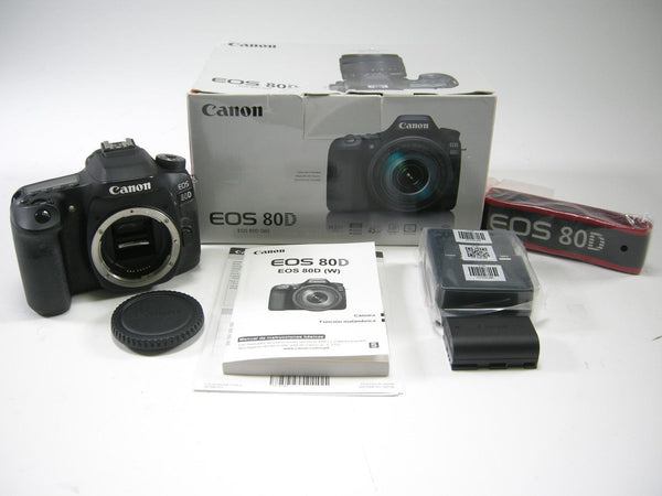 Canon EOS 80D 24.2mp Digital SLR Body Only Shutter Ct. 6,201 Digital Cameras - Digital SLR Cameras Canon 062021012160