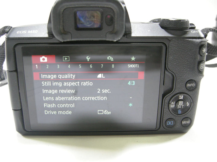 Canon EOS M50 24.1mp Mirrorless Digital Camera Body only Shutter Ct. >2000 Digital Cameras - Digital Mirrorless Cameras Canon 882049001764