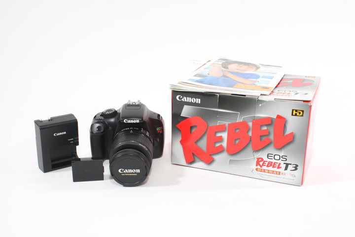 Canon EOS Rebel T3 with EF-S 18-55mm F3.5-5.6 II IS - Shutter Count 4373 Digital Cameras - Digital SLR Cameras Canon 182063109924