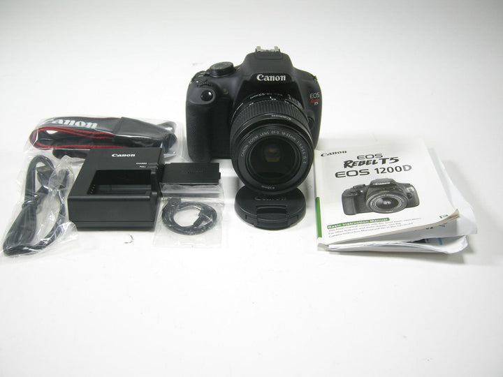 Canon EOS Rebel T5 18mp Digital SLR w/EF-S 18-55 f3.5-5.6 IS II S/C 258 Digital Cameras - Digital SLR Cameras Canon 072073066372