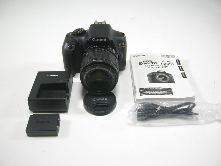 Canon EOS Rebel T6 18mp Digital SLR w/18-55 f3.5-5.6 S/C 23,110 Digital Cameras - Digital SLR Cameras Canon 192073057571