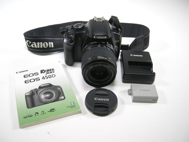 Canon EOS Rebel XSi 12.2mp Digital SLR w/EF-S 18-55 Shutter Ct. 243 Digital Cameras - Digital SLR Cameras Canon 2470610592