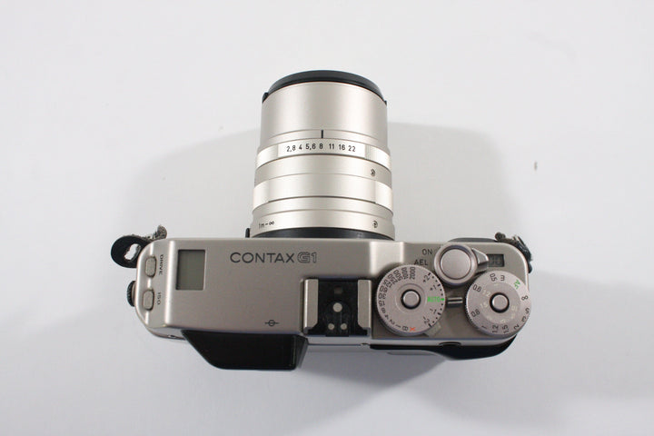 Contax G1 with Contax Zeiss 90mm f/2.8 T* Sonnar and a Pinhole Cap 35mm Film Cameras - 35mm Rangefinder or Viewfinder Camera Contax 090775