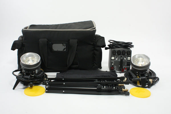Dynalite 1000 - 2 Strobe Kit with Stands and Umbrellas Studio Lighting and Equipment Dynalite 117-3115