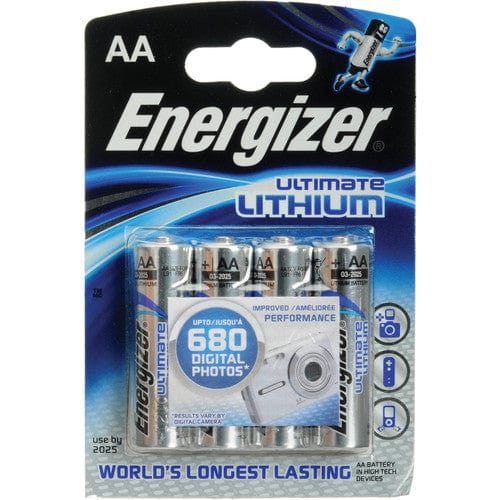 Energizer Ultimate Lithium AA 4 Pack Batteries - Primary Batteries Energizer PRO2498