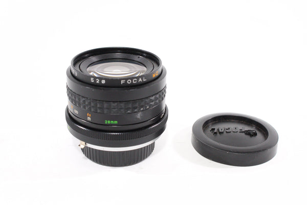 Focal 28mm f/2.8 Auto Lens for MD Mount Lenses Small Format - Minolta MD and MC Mount Lenses Focal 88350123