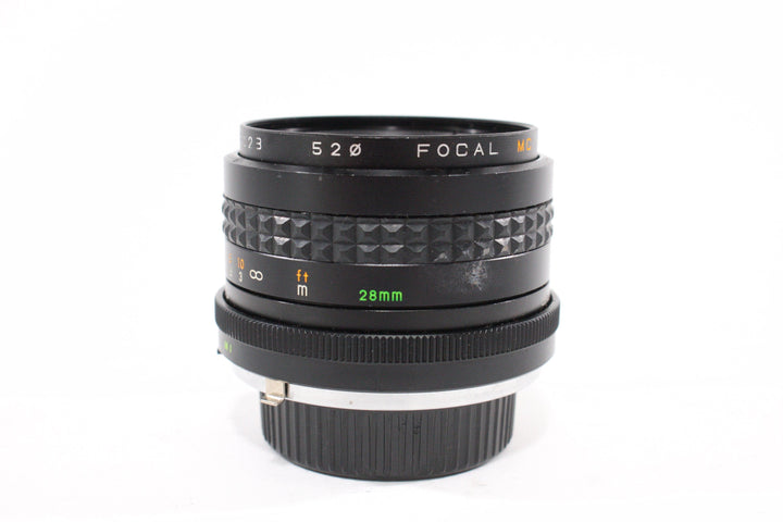 Focal 28mm f/2.8 Auto Lens for MD Mount Lenses Small Format - Minolta MD and MC Mount Lenses Focal 88350123