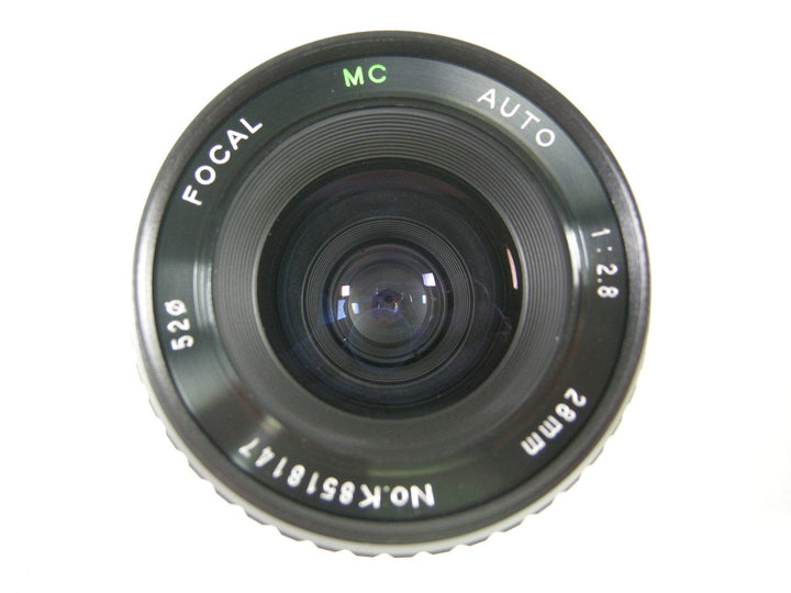 Focal MC Auto 28mm f2.8 Minolta MD Mt. Lenses Small Format - Minolta MD and MC Mount Lenses Focal 8518147