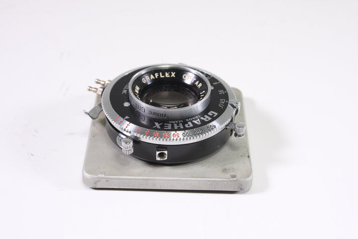 Graflex Optar 100mm f4.5 Lens On Crown Graphic 23 Press Lens Board Large Format Equipment - Large Format Lenses Graflex 880709