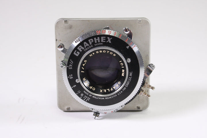 Graflex Optar 100mm f4.5 Lens On Crown Graphic 23 Press Lens Board Large Format Equipment - Large Format Lenses Graflex 880709