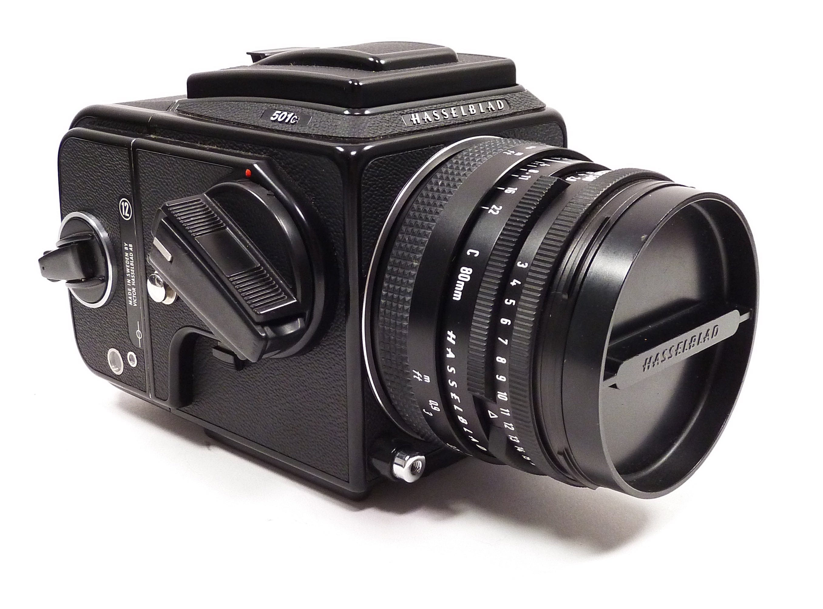 【美品】HASSELBLAD 501c + Planar T* C 80mm F2.8 Hasselblad 501C Black with Planar 80mm f2.8 C T* Lens – Camera